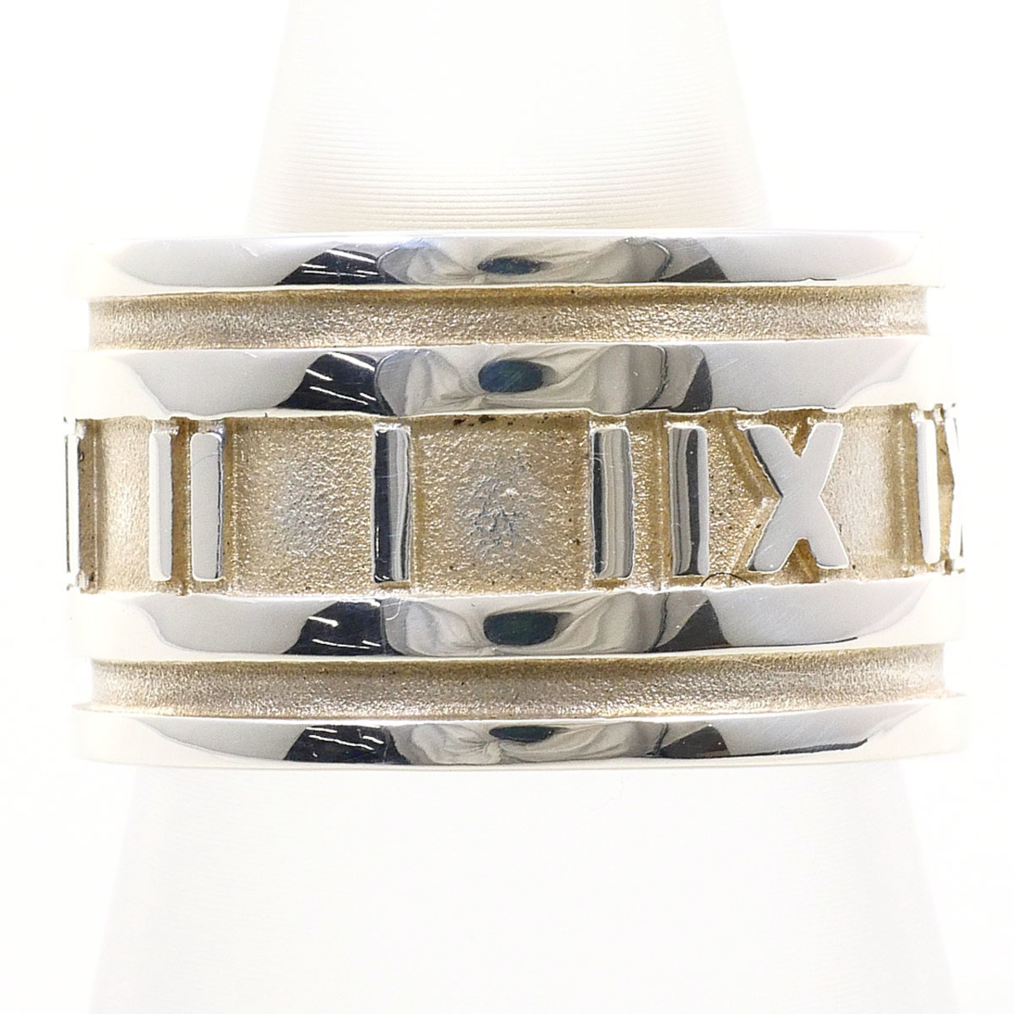 Tiffany & Co. Atlas Silver Ring, Size 1, Total Weight 9.2g, Like New Condition.